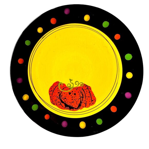 VTG Cracker Barrel Trick or Treat Snack Plates Halloween Owl Jack O Lantern READ - Picture 3 of 12